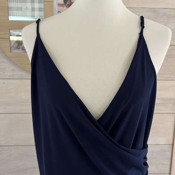 NWT Fashion Nova Navy Stretch Long Dress 2X - Picture 3 of 5